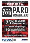 Leer más: 26 Y 27 DE ABRIL, PARO NACIONAL DOCENTE EN LAS UNIVERSIDADES NACIONALES